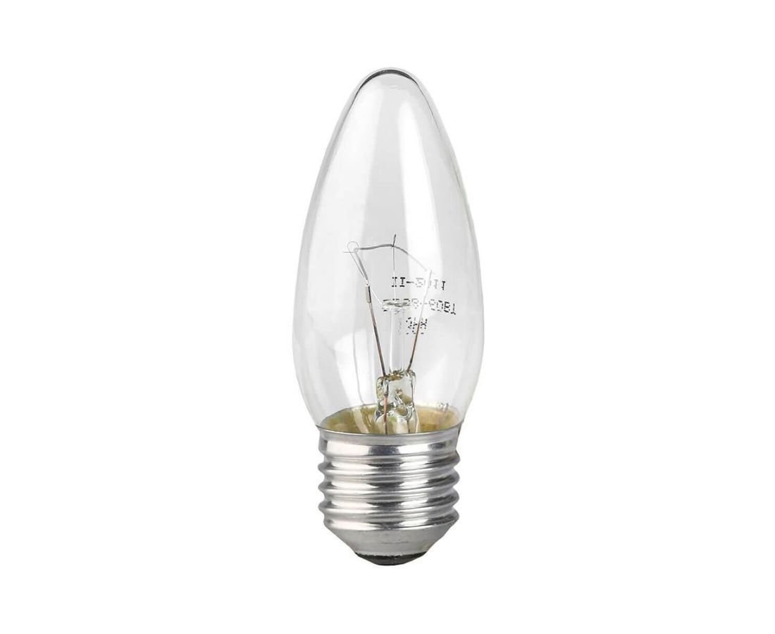 ნათურა ვარვარა ჭაღი გამჭვირვალე E27 240V 40W ლუქსრამი — ნათურა და ვაზნა
